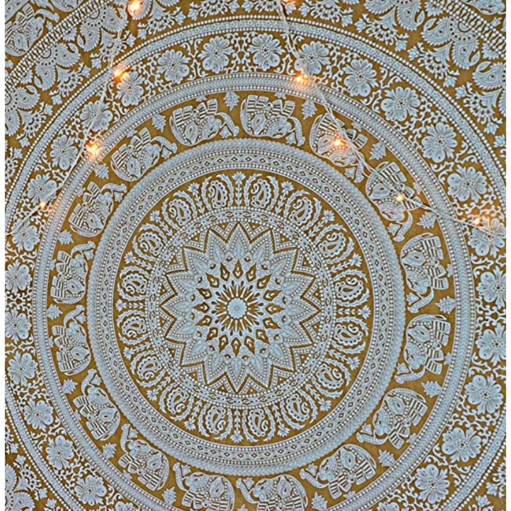 🐘 Gold Elephant Tapestry 🐘
